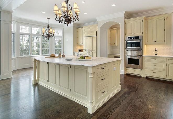 high-quality laminate floors in a sleek office space in Cambridge MA